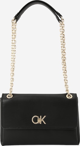 Calvin Klein Наплечная сумка в Черный: спереди