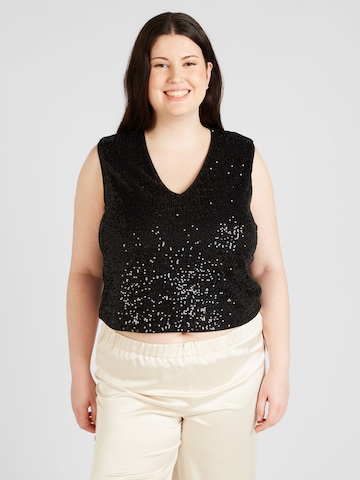 ABOUT YOU Curvy Top 'Eve' in Zwart: voorkant