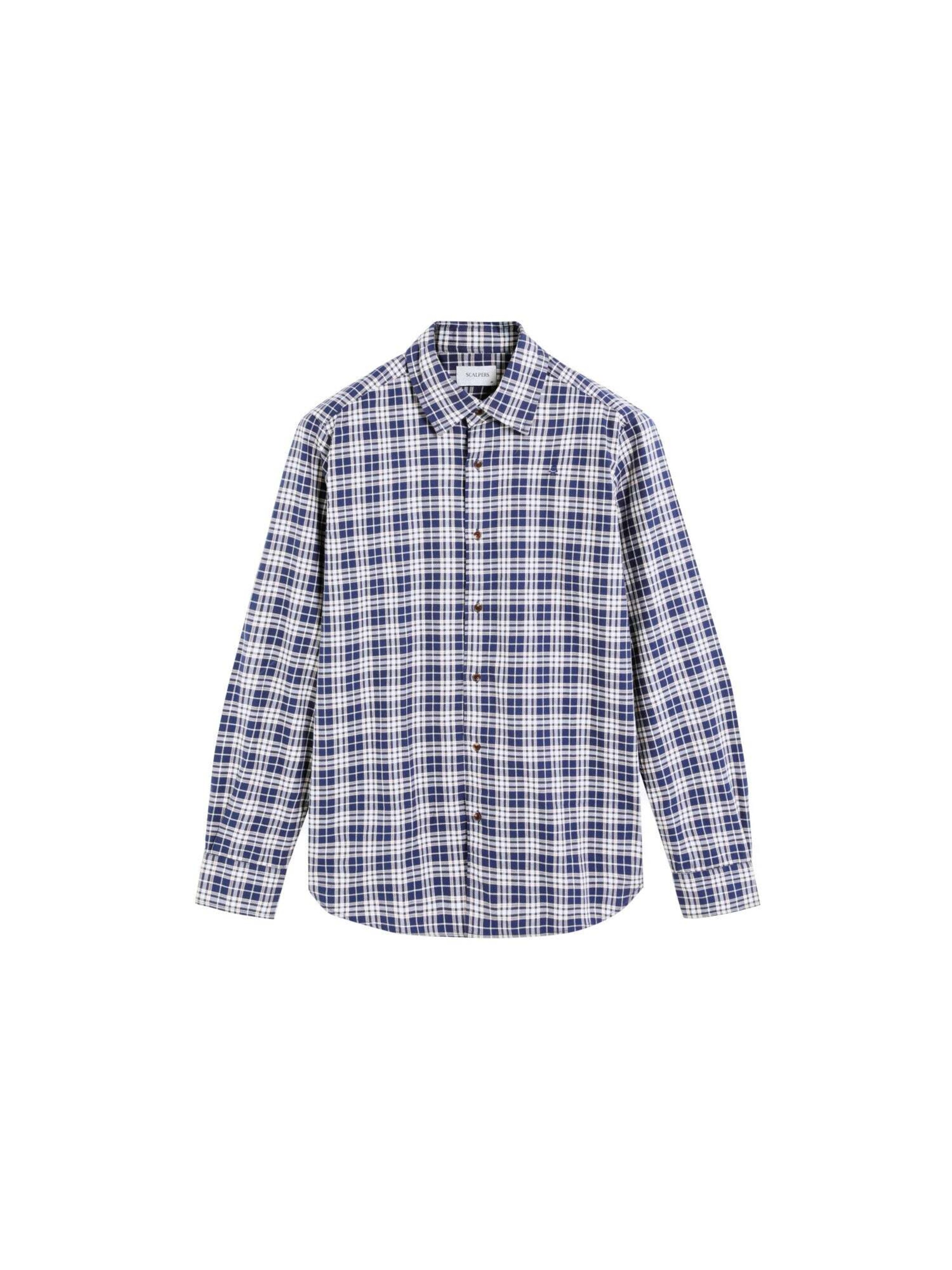 Scalpers Comfort Fit Košeľa - Modrá: predná strana