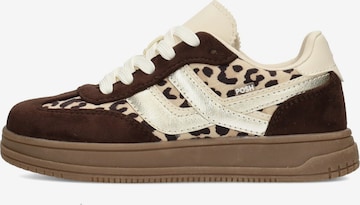 POSH by Poelman Sneakers 'DAYNA' in Bruin: voorkant