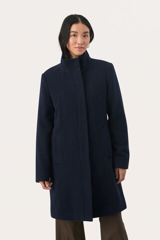 Manteau mi-saison Part Two en bleu : devant