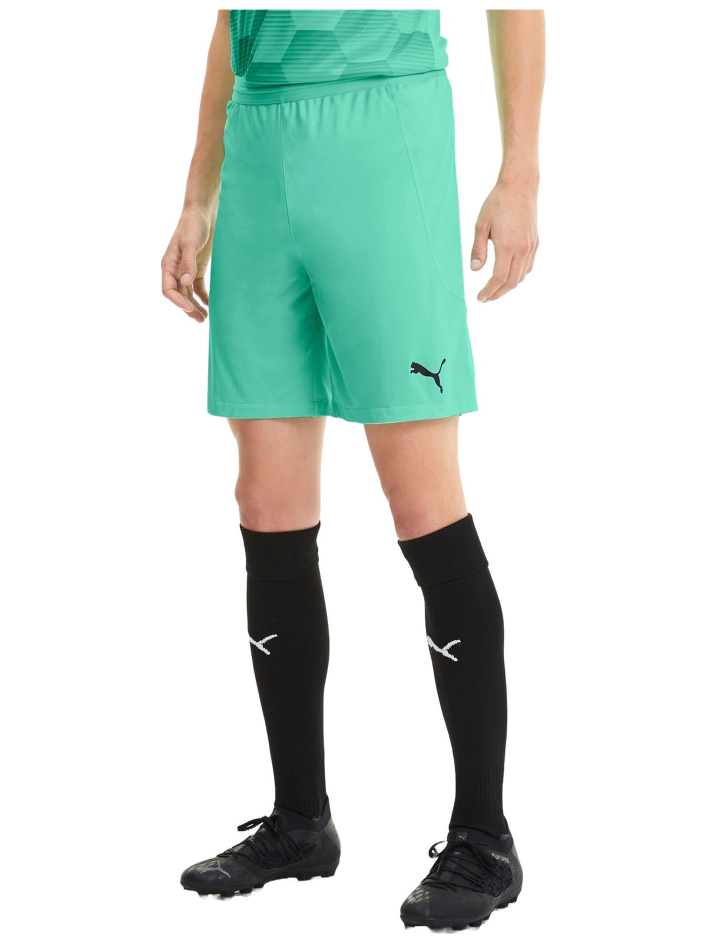 PUMA - regular Pantalón deportivo 'Puma Teamfinal 21 Knit Shorts' en verde: frente