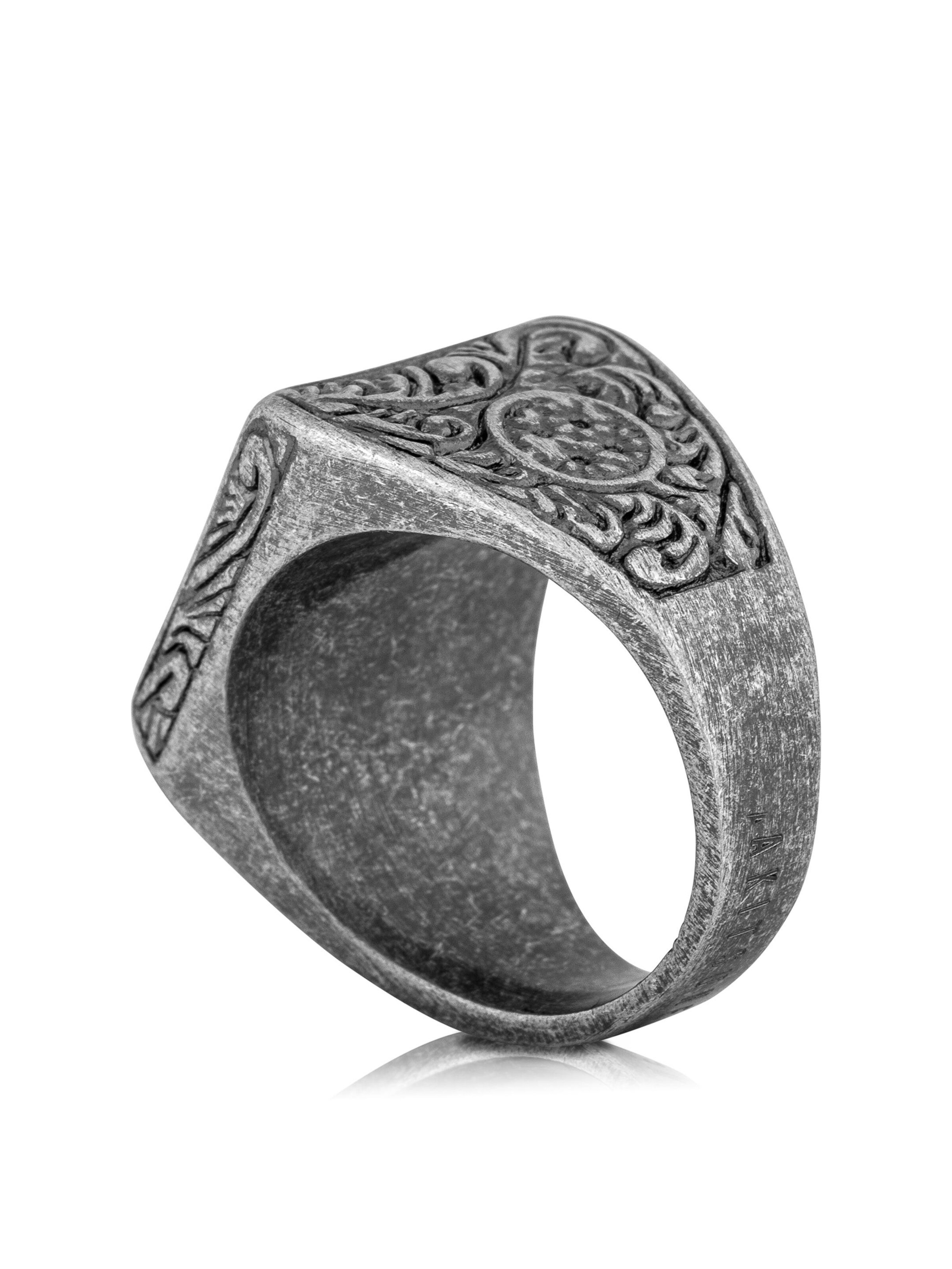 Akitsune Ring 'Floral'‌‌‌‌‌ in Silber