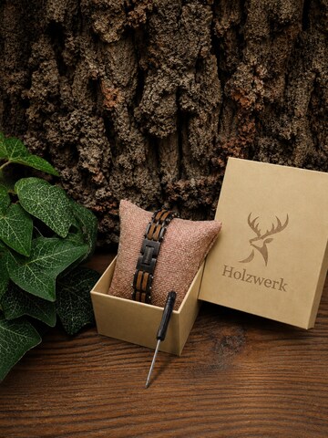 Holzwerk - Pulsera 'GOLDSEE' en marrón