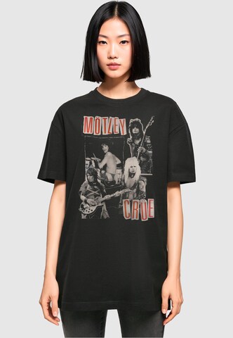 Merchcode Shirt 'Motley Crue - Vintage Punk Collage' in Zwart: voorkant