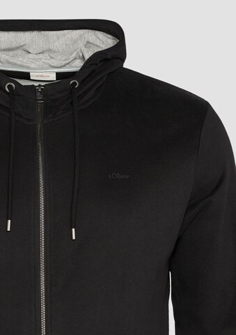 s.Oliver Zip-Up Hoodie in Black