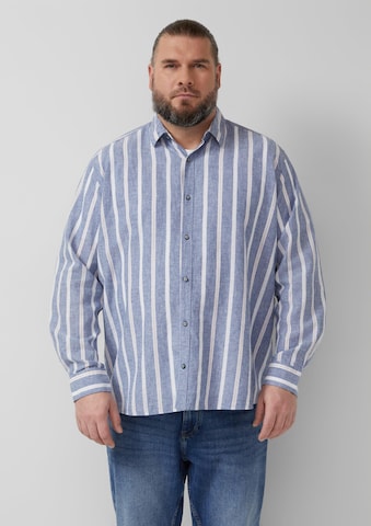 s.Oliver Regular Fit Hemd in Blau: Vorderseite