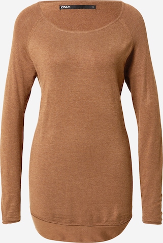 ONLY Sweater 'Mila' in Brown: front