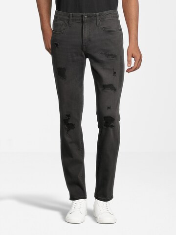 Skinny Jeans de la AÉROPOSTALE pe negru: față