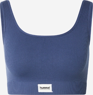 Hummel Sport-BH 'Pulse' in Blau: Vorderseite