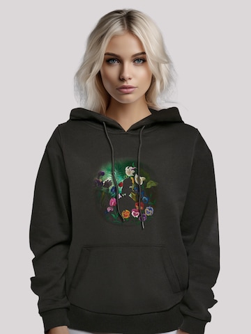 F4NT4STIC Sweatshirt 'Disney Alice im Wunderland Black Flower' in Black: front