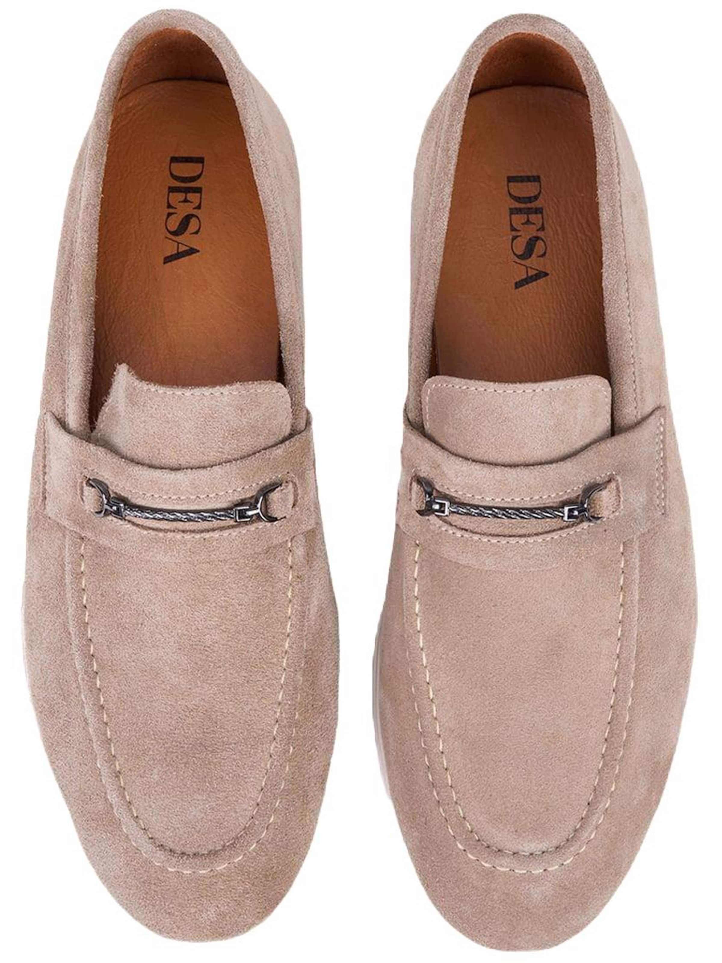 Desa - Mocasines 'DESA Herren-Wildlederslipper mit Metalldetails' en beige