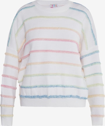 IZIA - Pullover 'Hoona' em branco: frente