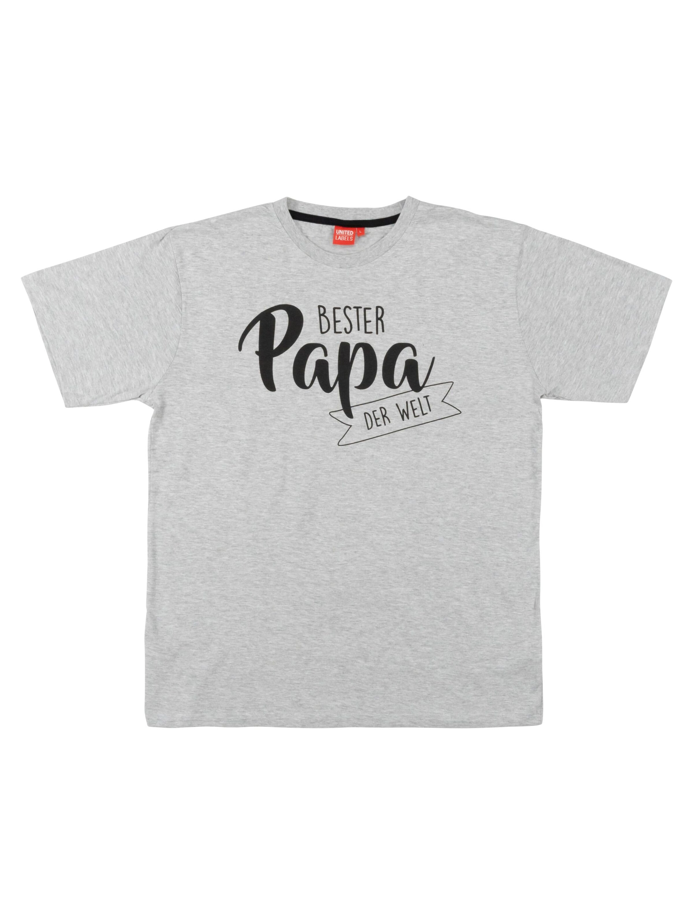 United Labels Shirt 'Bester Papa der Welt - Vatertag'‌‌‌ in Grau