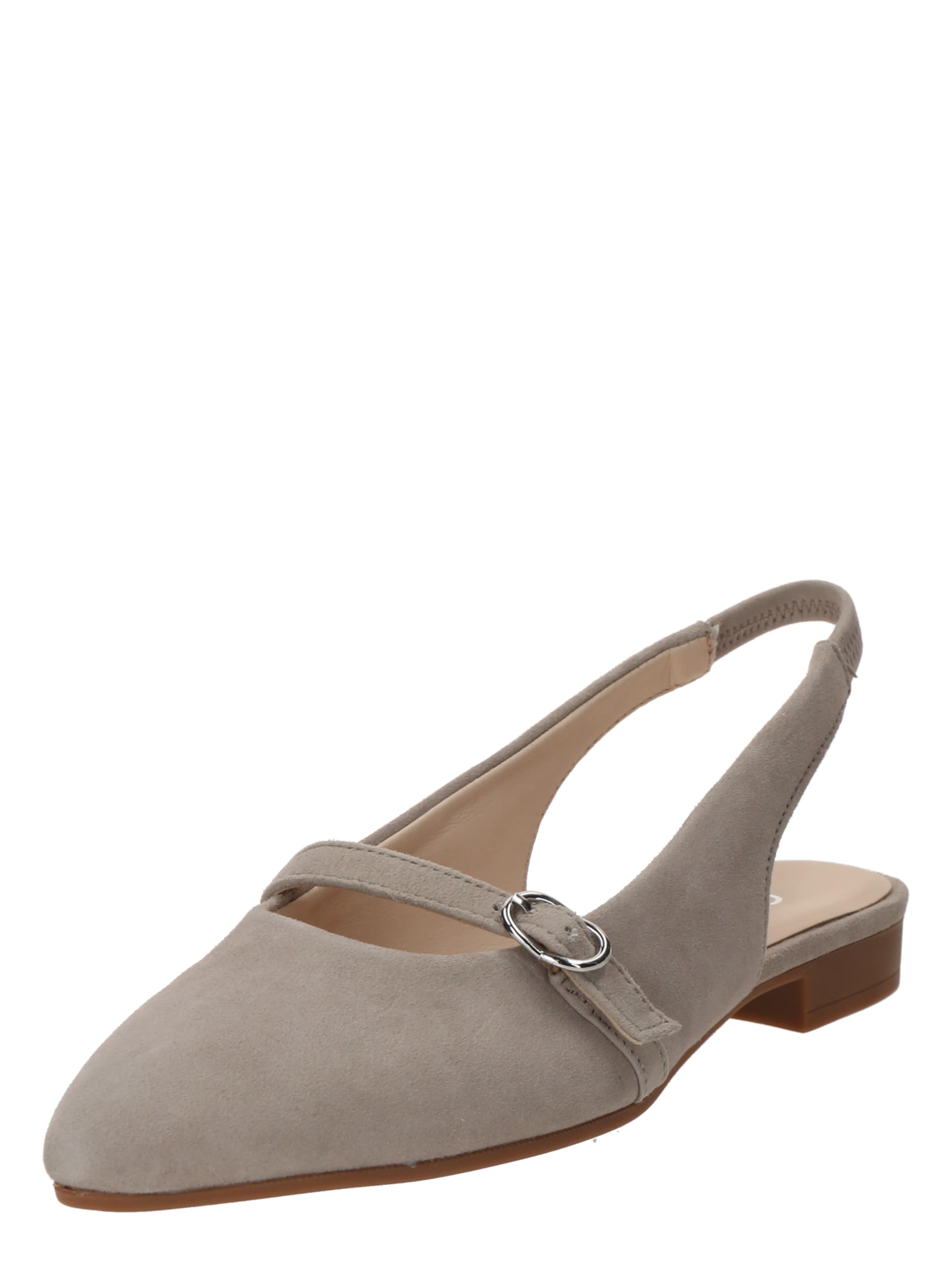 GABOR Ballet Flats with Strap in Grey: front