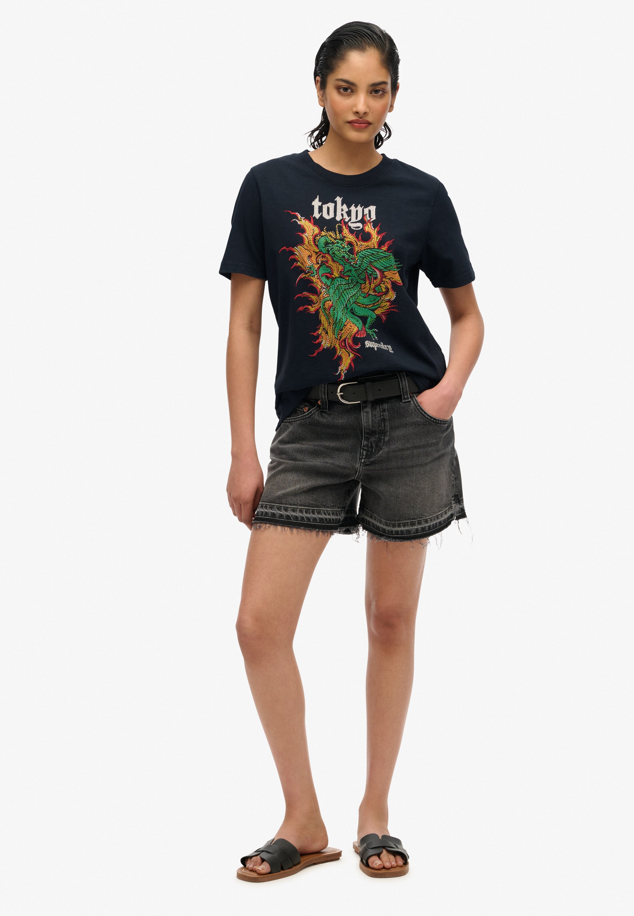 Superdry Shirt 'Tokyo' in Zwart