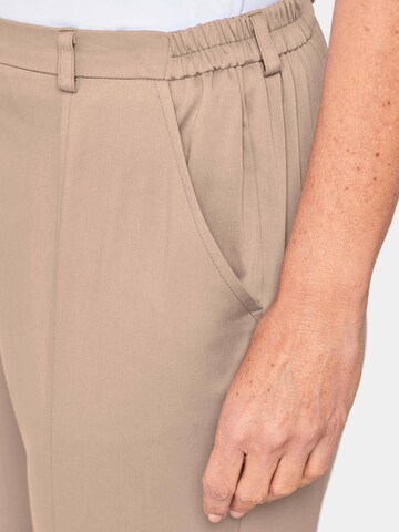 Regular Pantalon à plis 'Anna' Goldner en beige