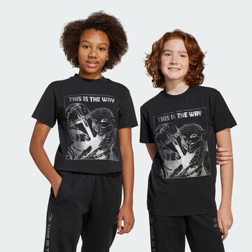 ADIDAS SPORTSWEAR Shirt 'Adidas x Star Wars The Mandalorian' in Black: front