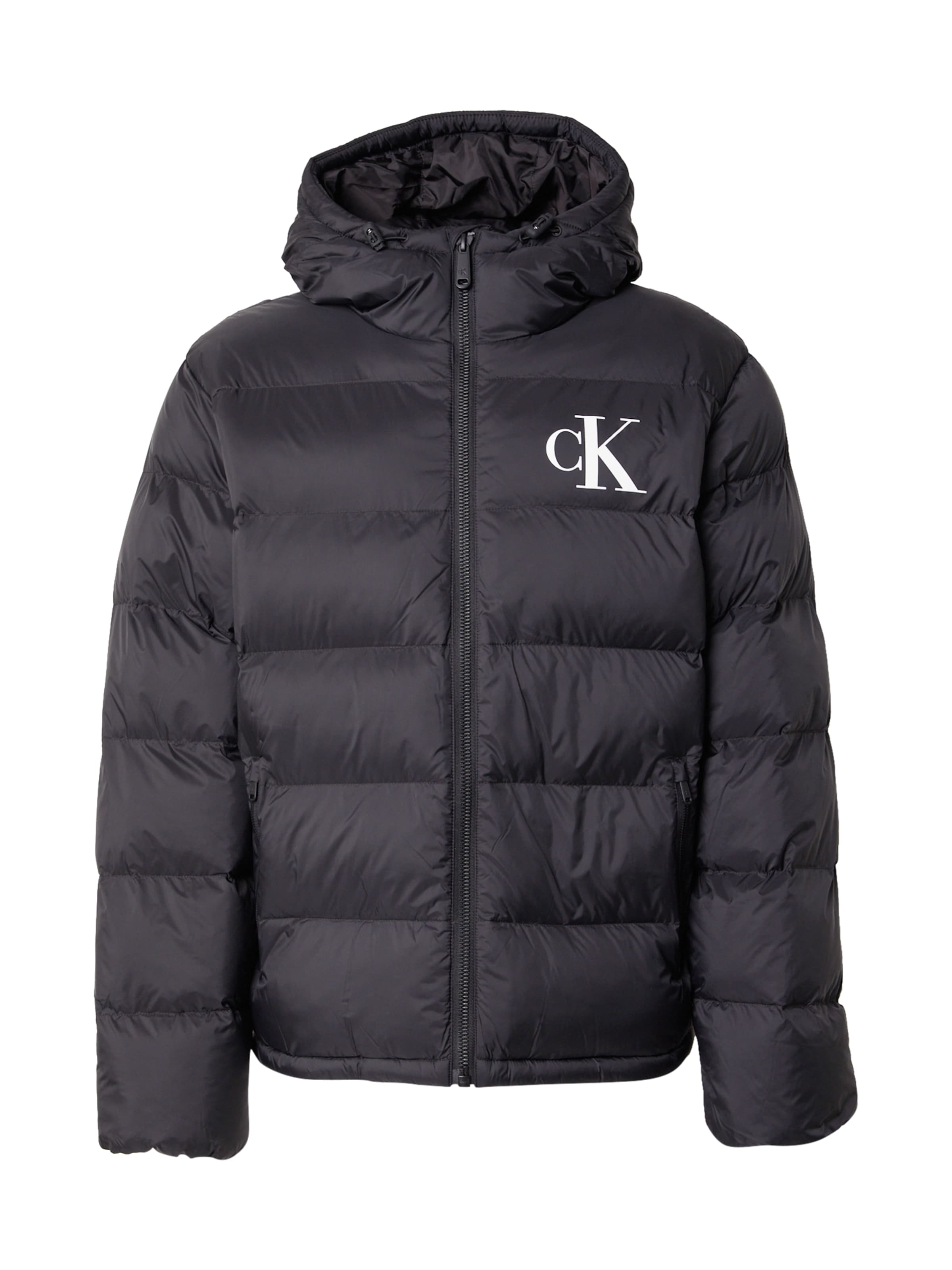 Geacă de iarnă de la Calvin Klein Jeans pe negru: față