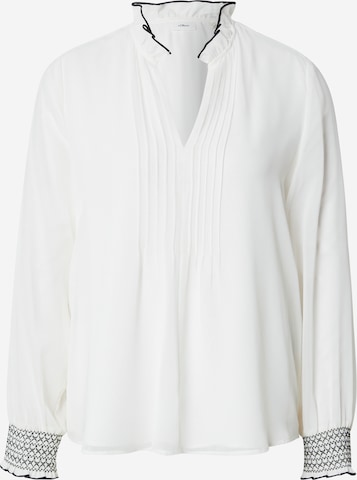 Chemisier s.Oliver BLACK LABEL en blanc : devant