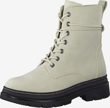 TAMARIS Lace-Up Ankle Boots in White: front