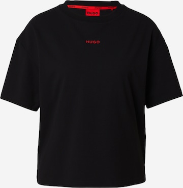 HUGO Red Тениска за спане 'SHUFFLE' в черно: отпред