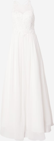 Robe de soirée Laona en blanc : devant