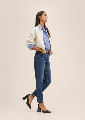 MANGO Regular Jeans 'New Mom' in Blauw