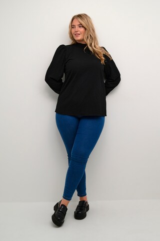 KAFFE CURVE Bluse 'Ditta' in Schwarz
