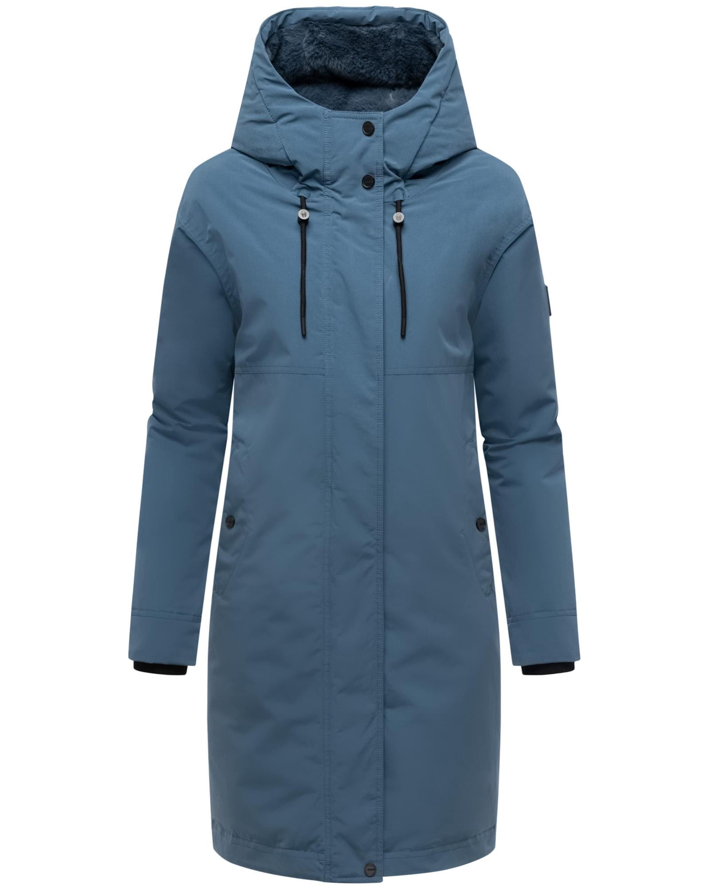 NAVAHOO Wintermantel 'Hageltanz 14' in Blauw: voorkant