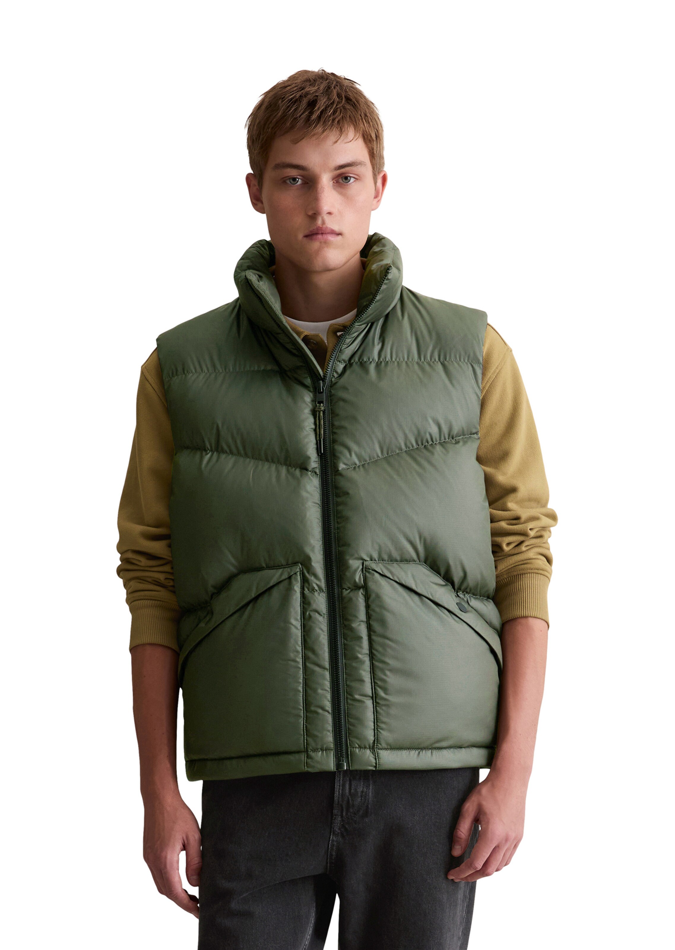 Marc O'Polo DENIM Vest in Green: front