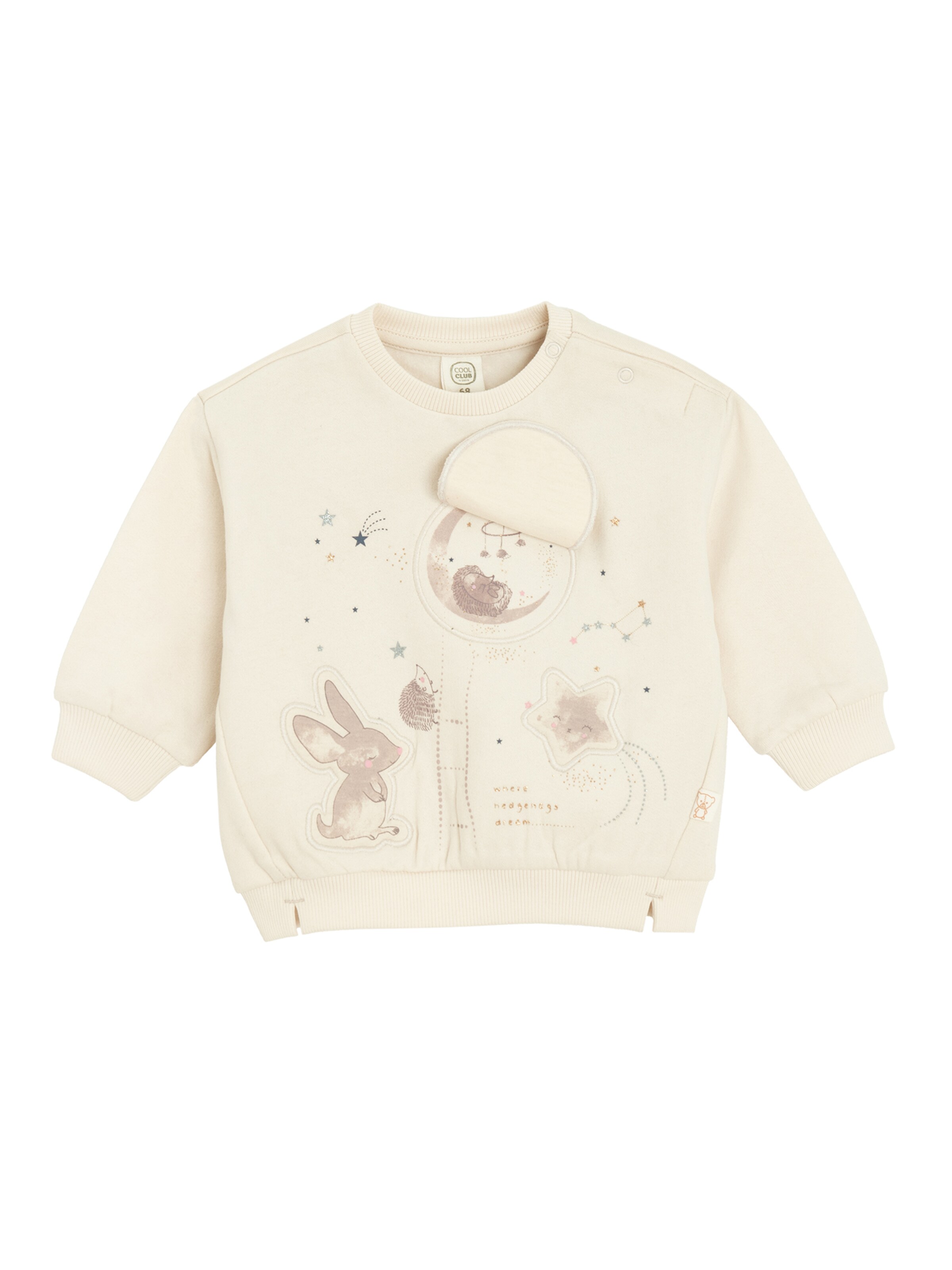 Cool Club - Sweatshirt em bege: frente