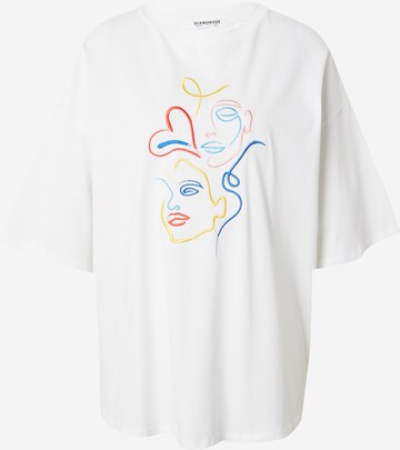 T-shirt GLAMOROUS en blanc : devant