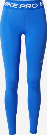 NIKE Sportbroek 'Nike Pro' in de kleur Royal blue/koningsblauw / Wit, Productweergave