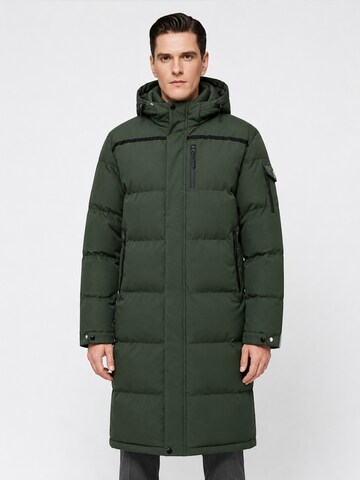 ALLTHEMEN Winter Coat 'Flaum' in Green