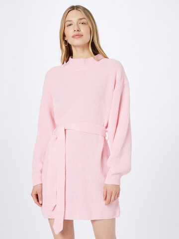 GLAMOROUS Knitted dress in Pink: front