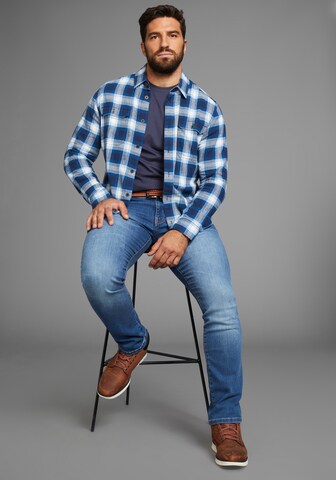 Man's World Regular Fit Hemd in Blau