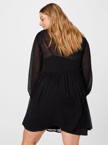 ABOUT YOU Curvy Shirt Dress 'Payton' in Black