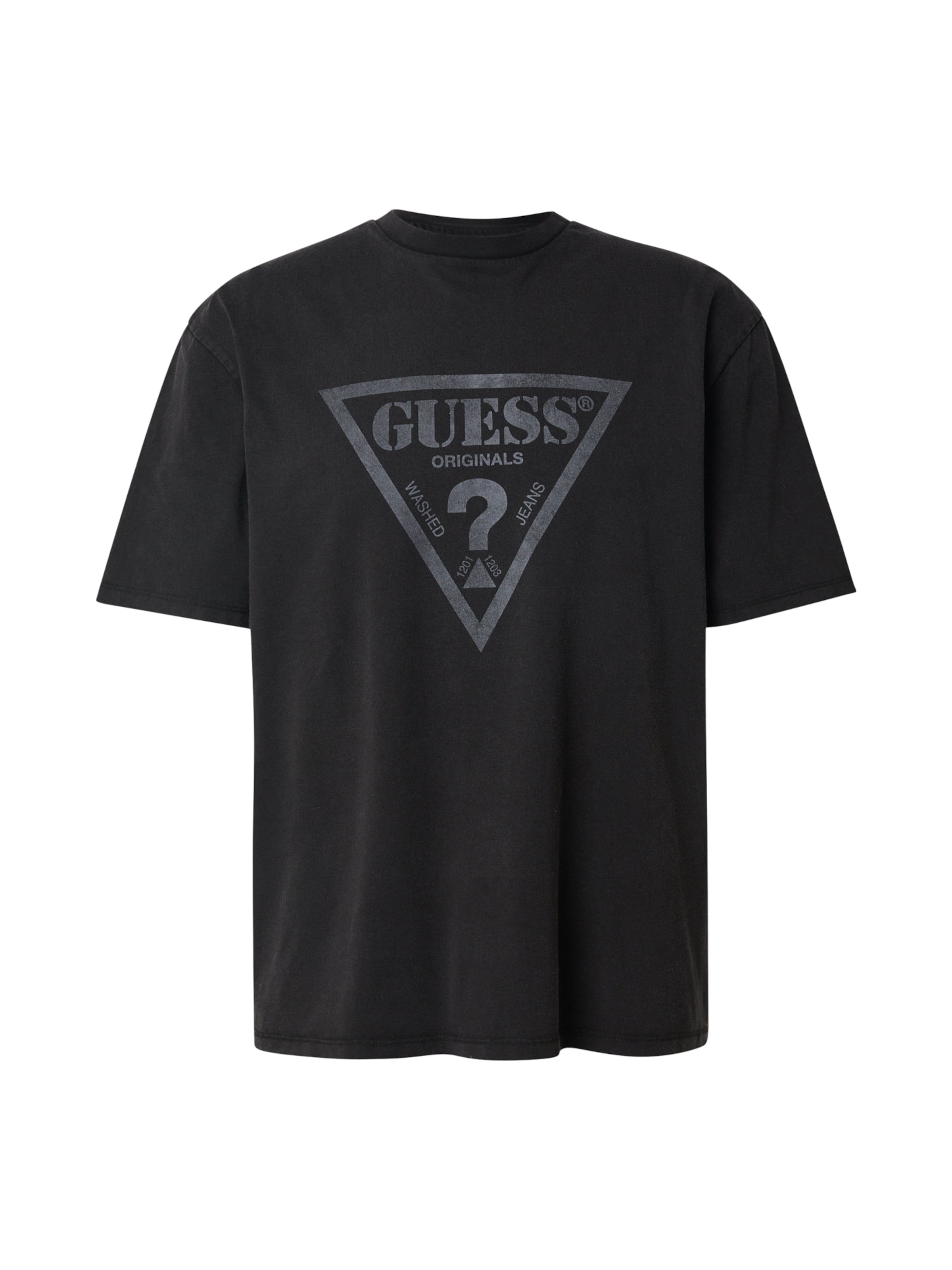 Maglietta di GUESS Originals in nero: frontale