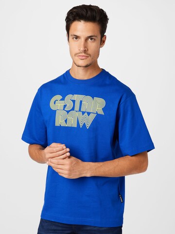 T-Shirt G-Star RAW en bleu : devant