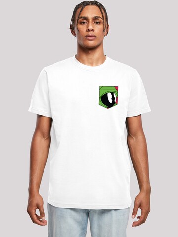 T-Shirt 'Looney Tunes Marvin The Martian Face' F4NT4STIC en blanc : devant