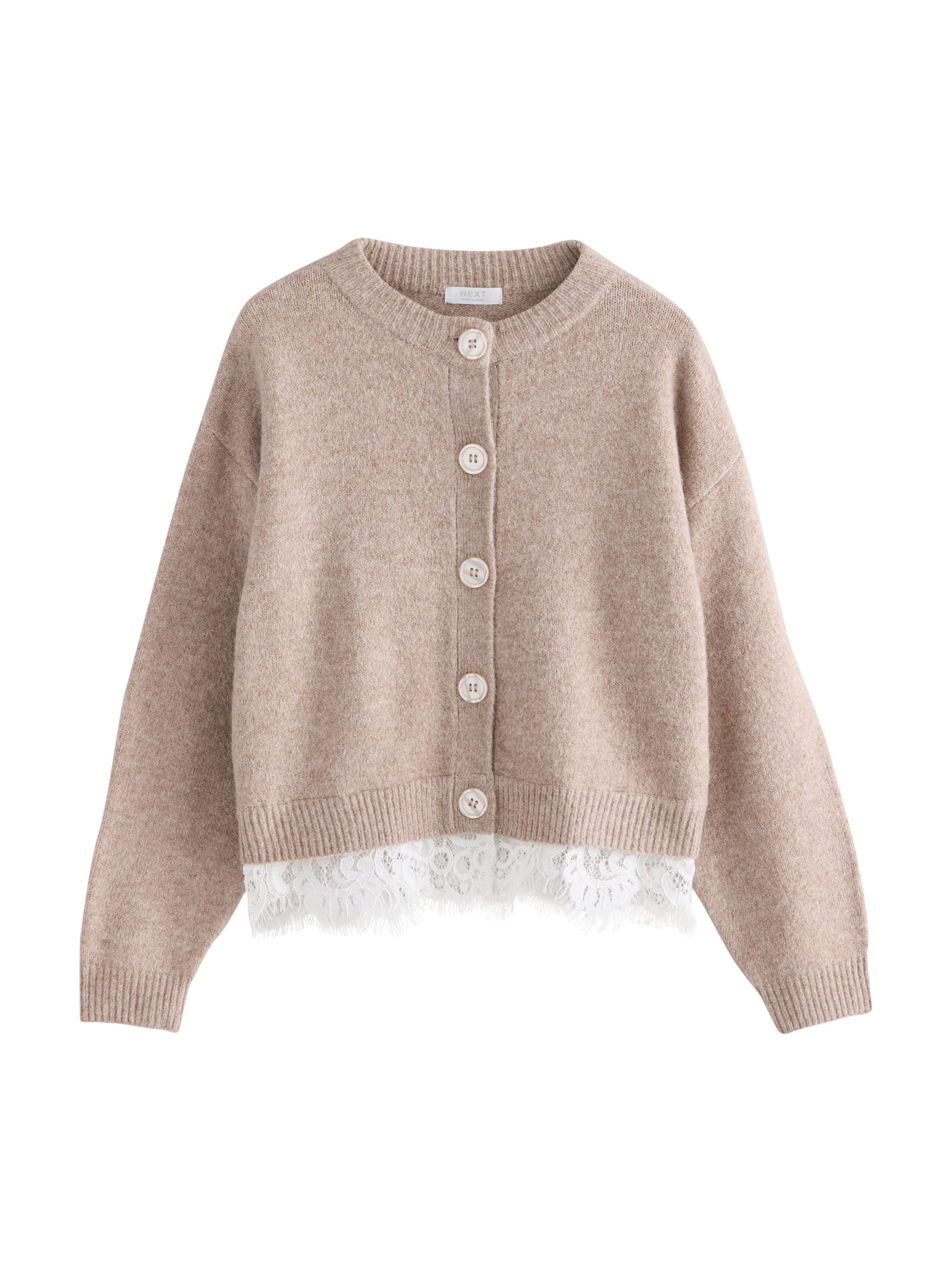 Next Cardigan i beige: forside