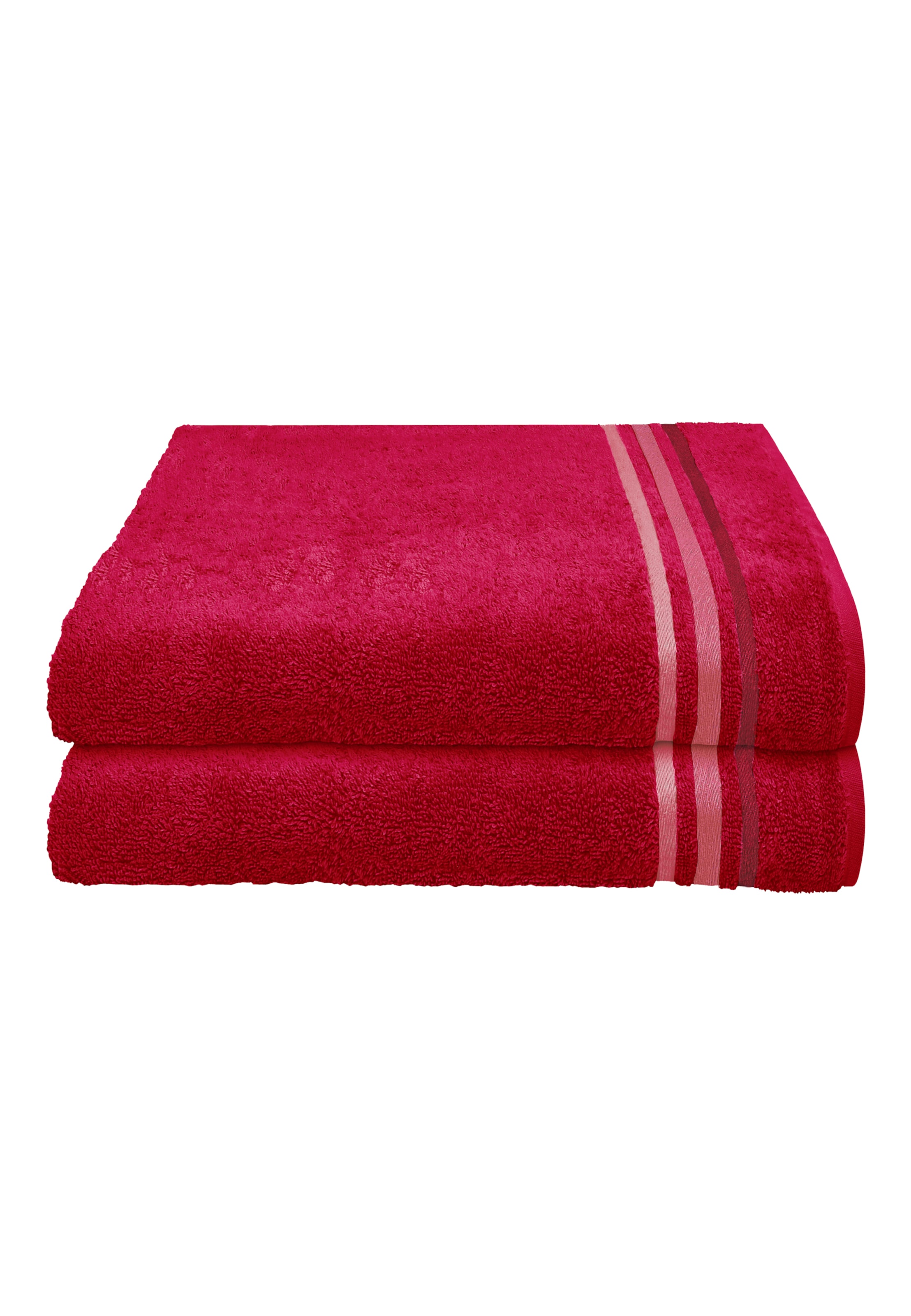 SCHIESSER Duschtücher 'Skyline Color' in Rot: Vorderseite