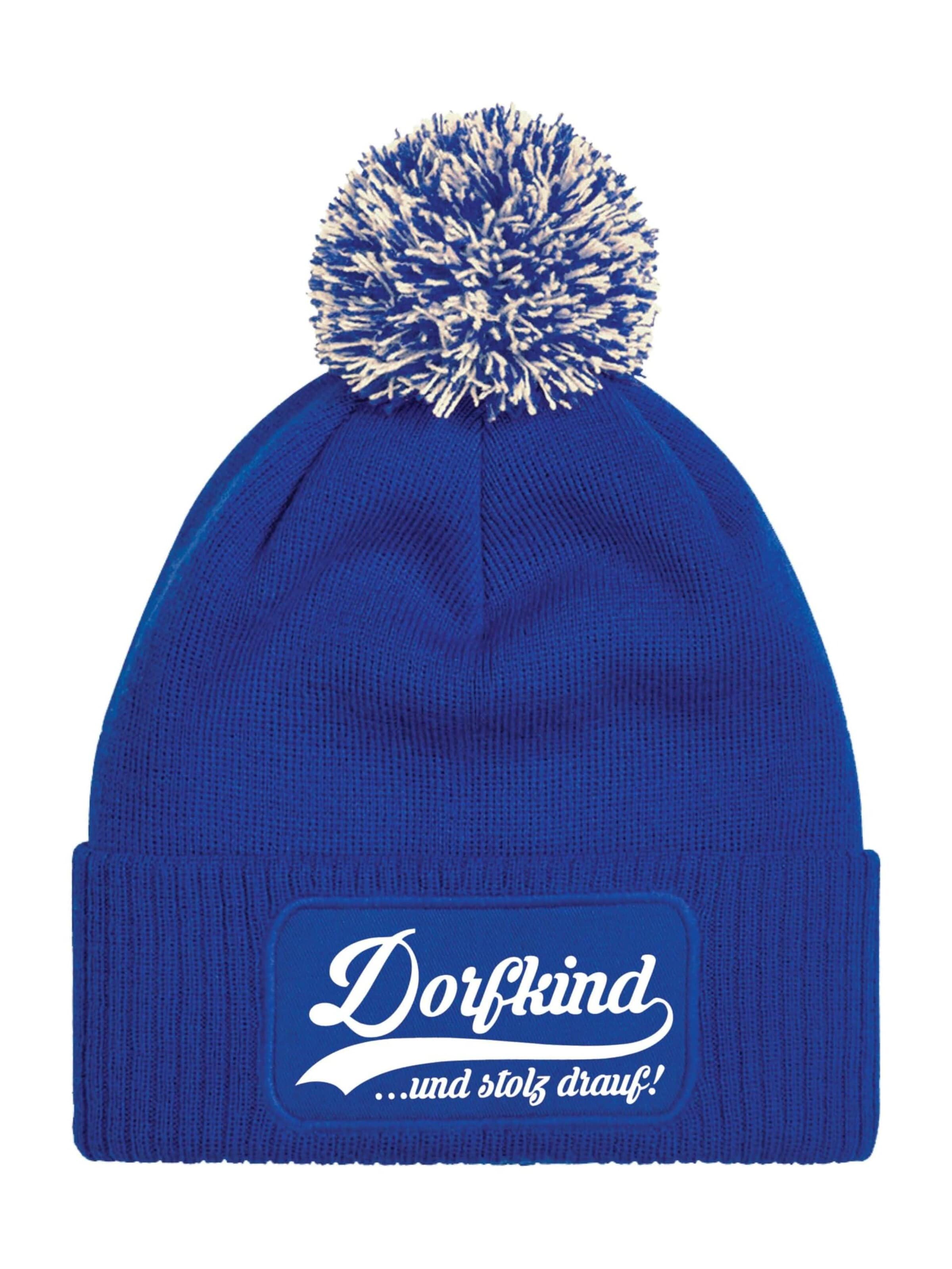 Youth Designz Mütze 'Dorfkind'‌‌‌‌‌ in Blau: Vorderseite