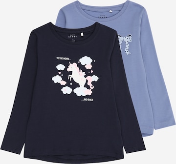 Maglietta 'NMFVIX' di NAME IT in blu: frontale