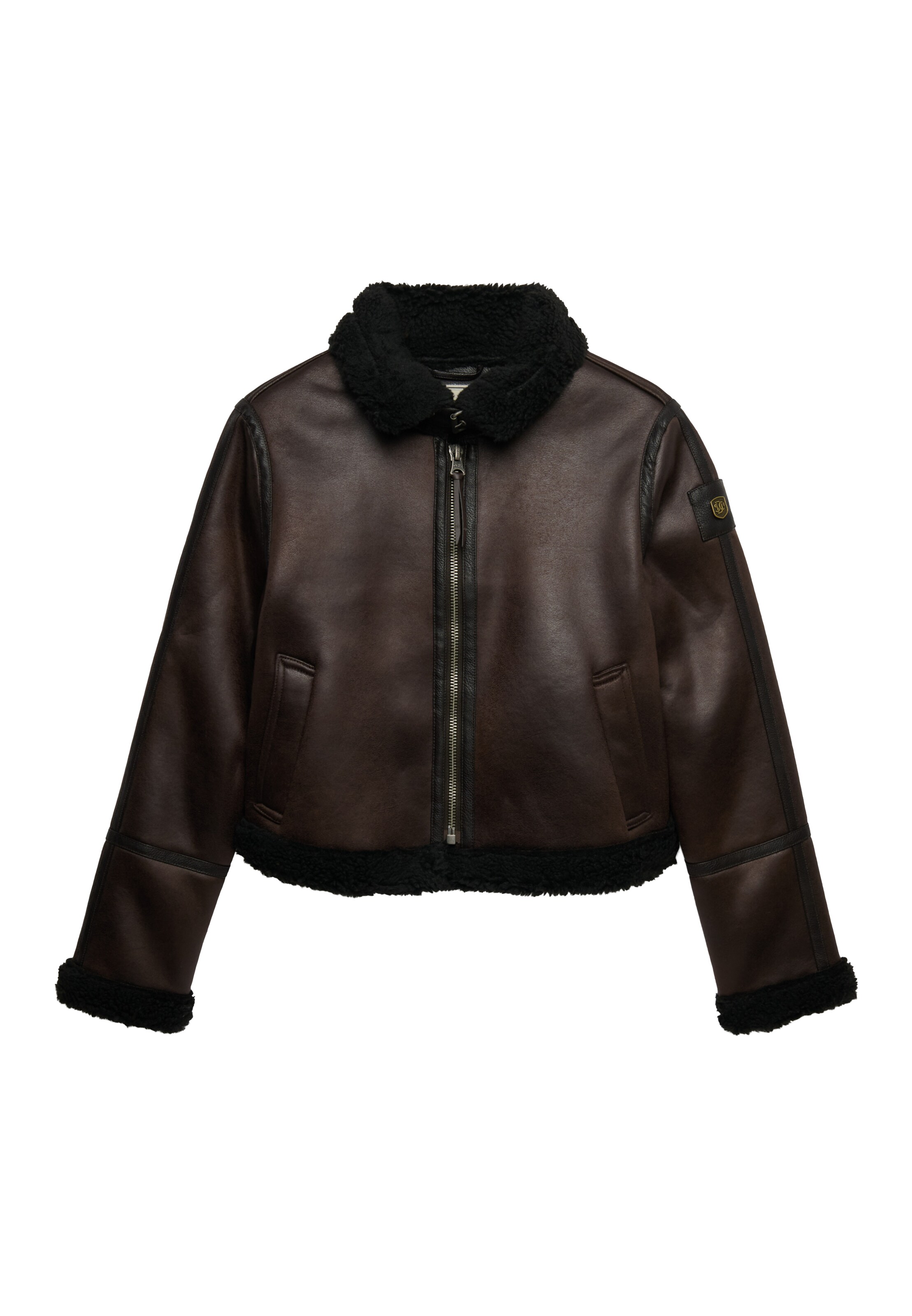 Superdry & Co Zimní bunda – hnědá: přední strana
