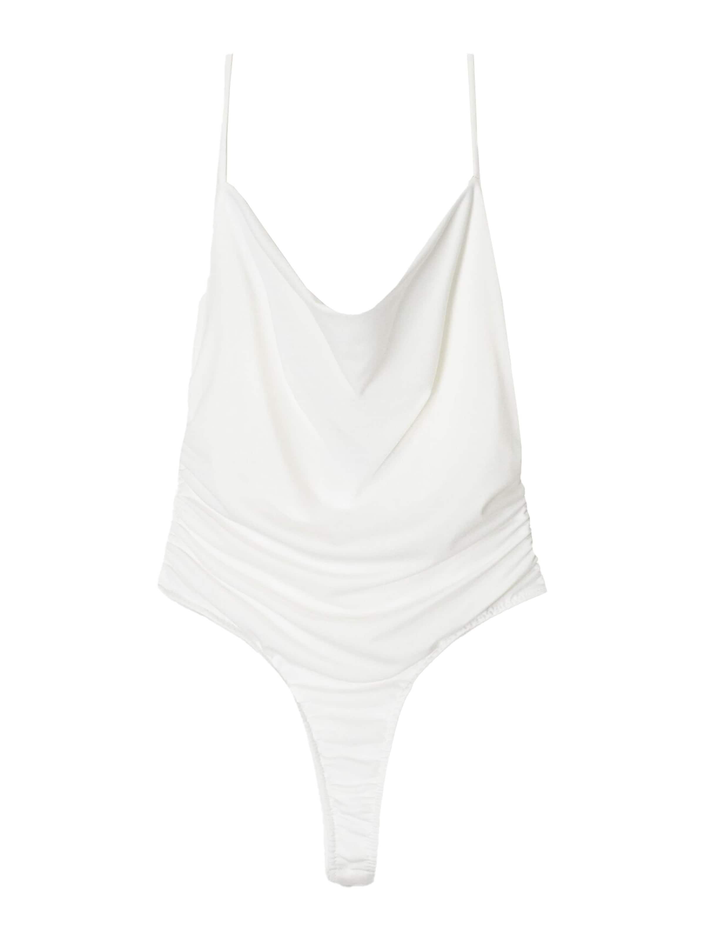 Body a maglietta di Bershka in bianco: frontale