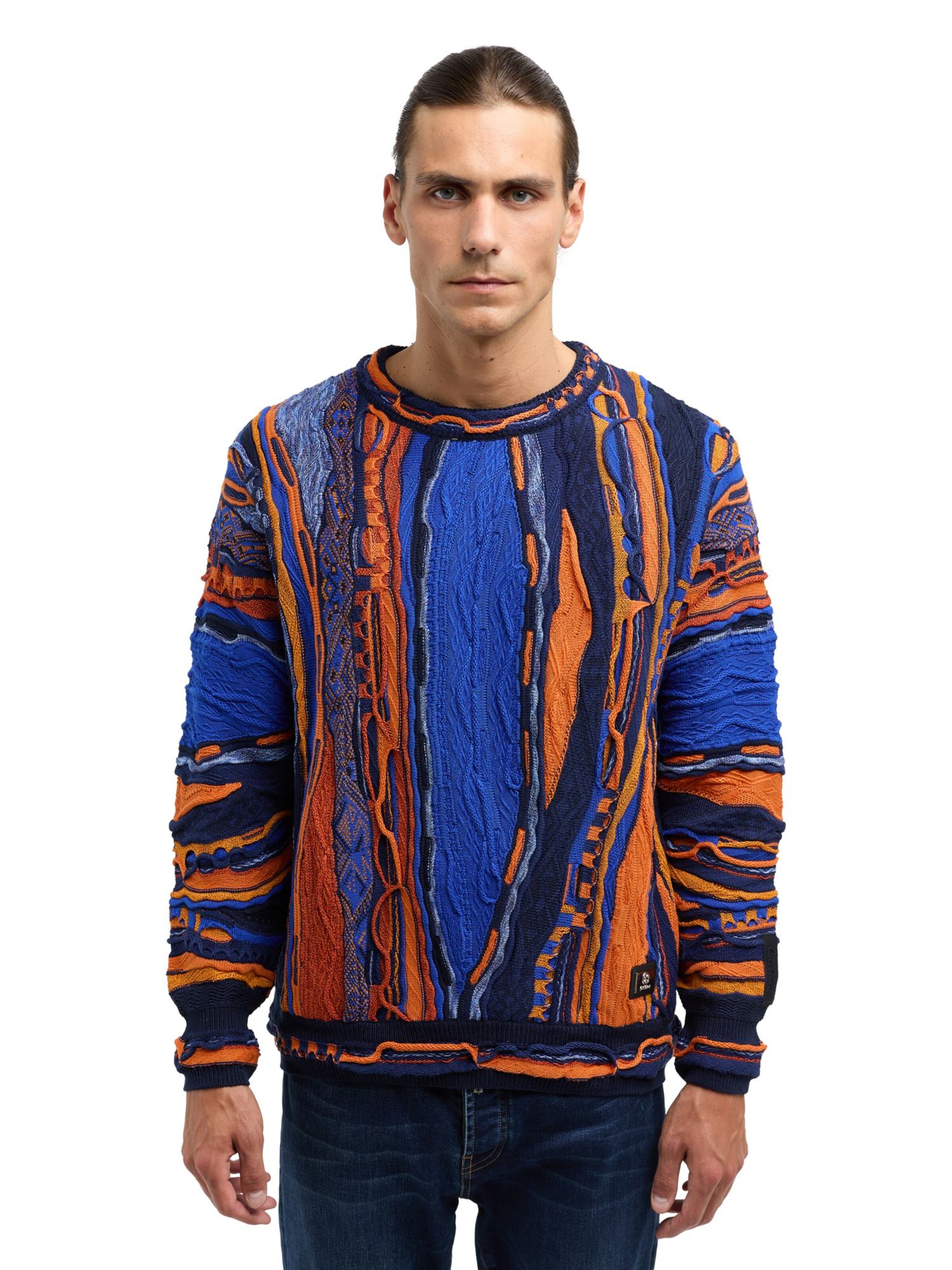 Carlo Colucci Pullover 'De Prezzo' in Blau: Vorderseite