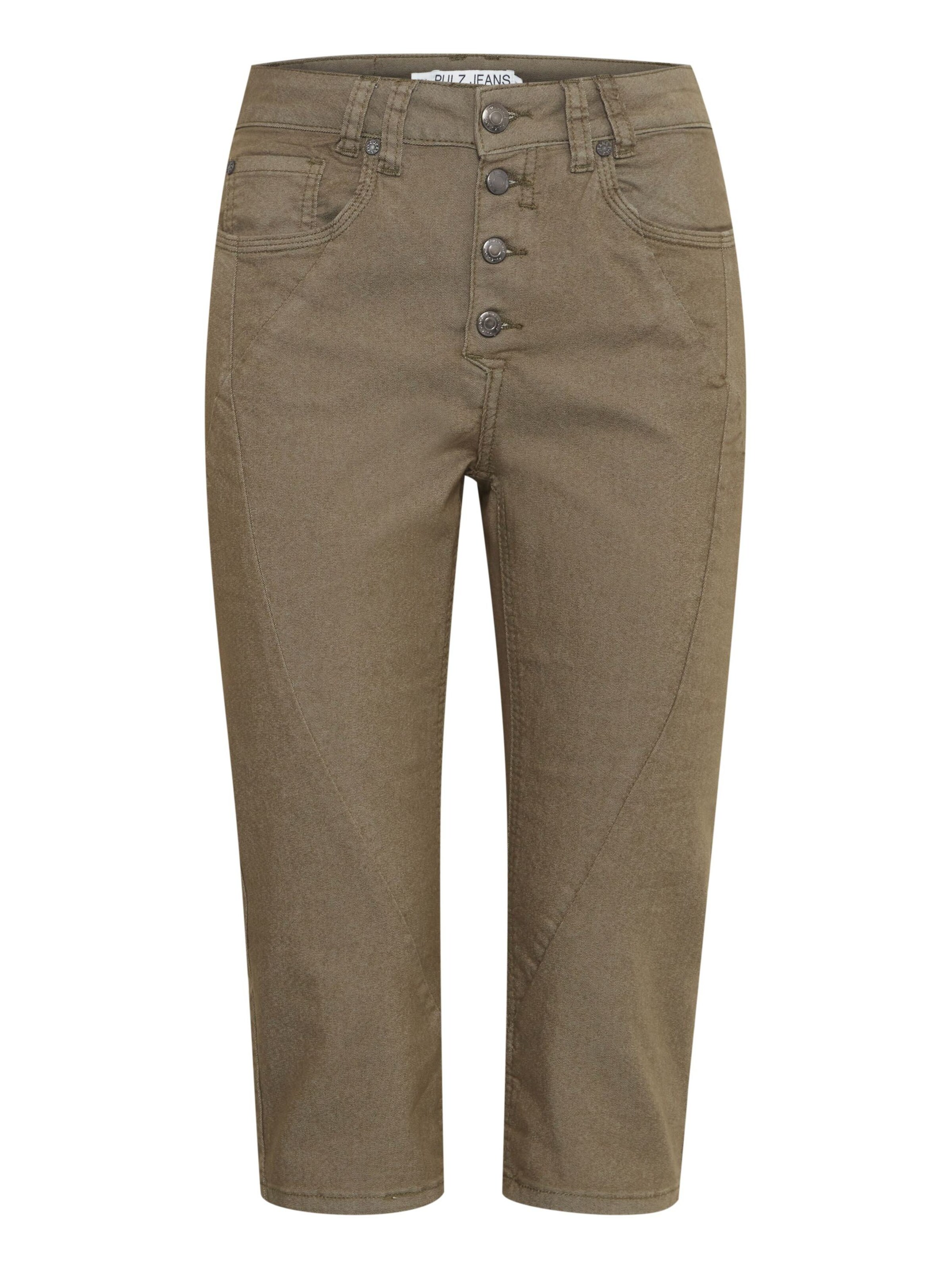 PULZ Jeans Slimfit Bukser 'PZROSITA' i grøn: forside