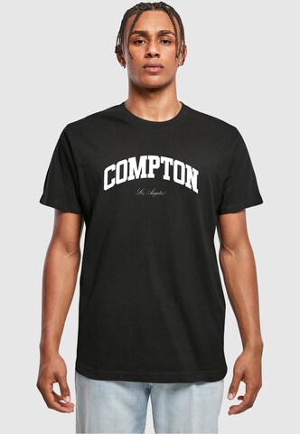 Mister Tee Shirt 'Compton Los Angeles' in Zwart: voorkant